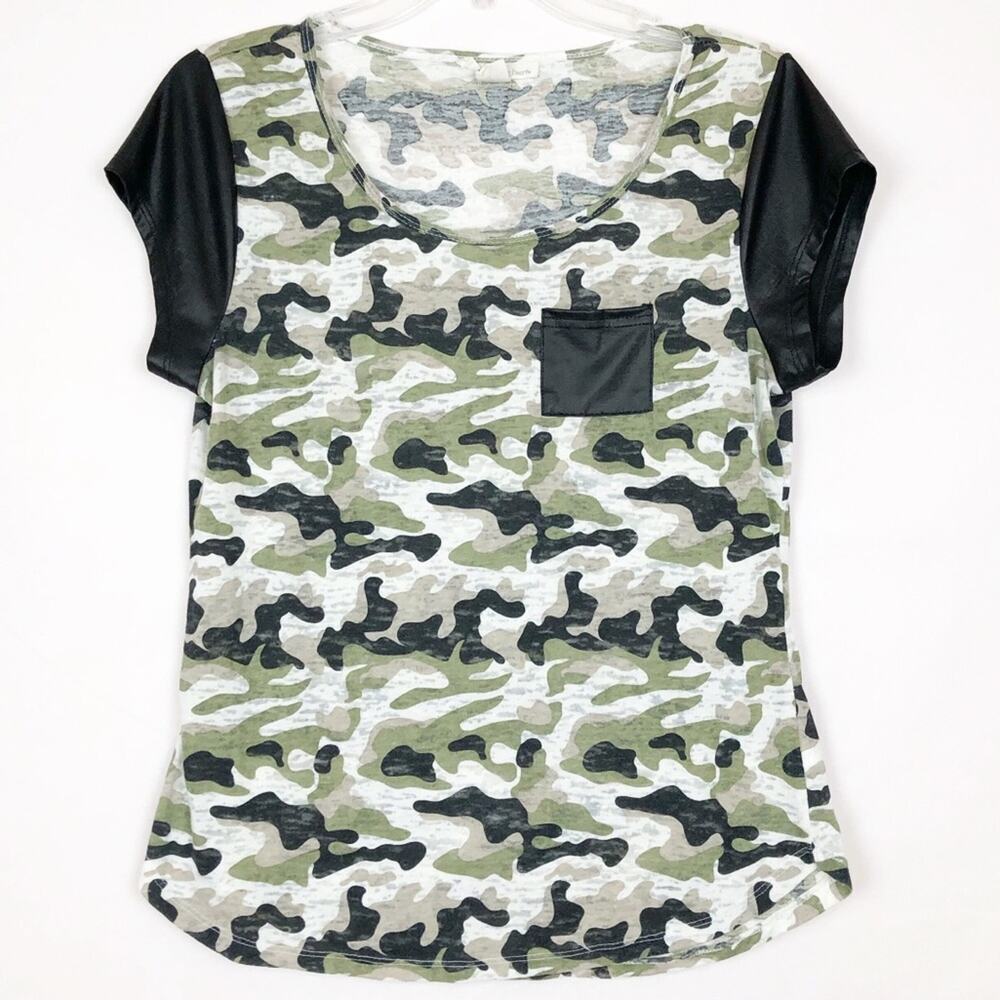Derek Heart Y2K Vintage Camouflage Top Juniors Large